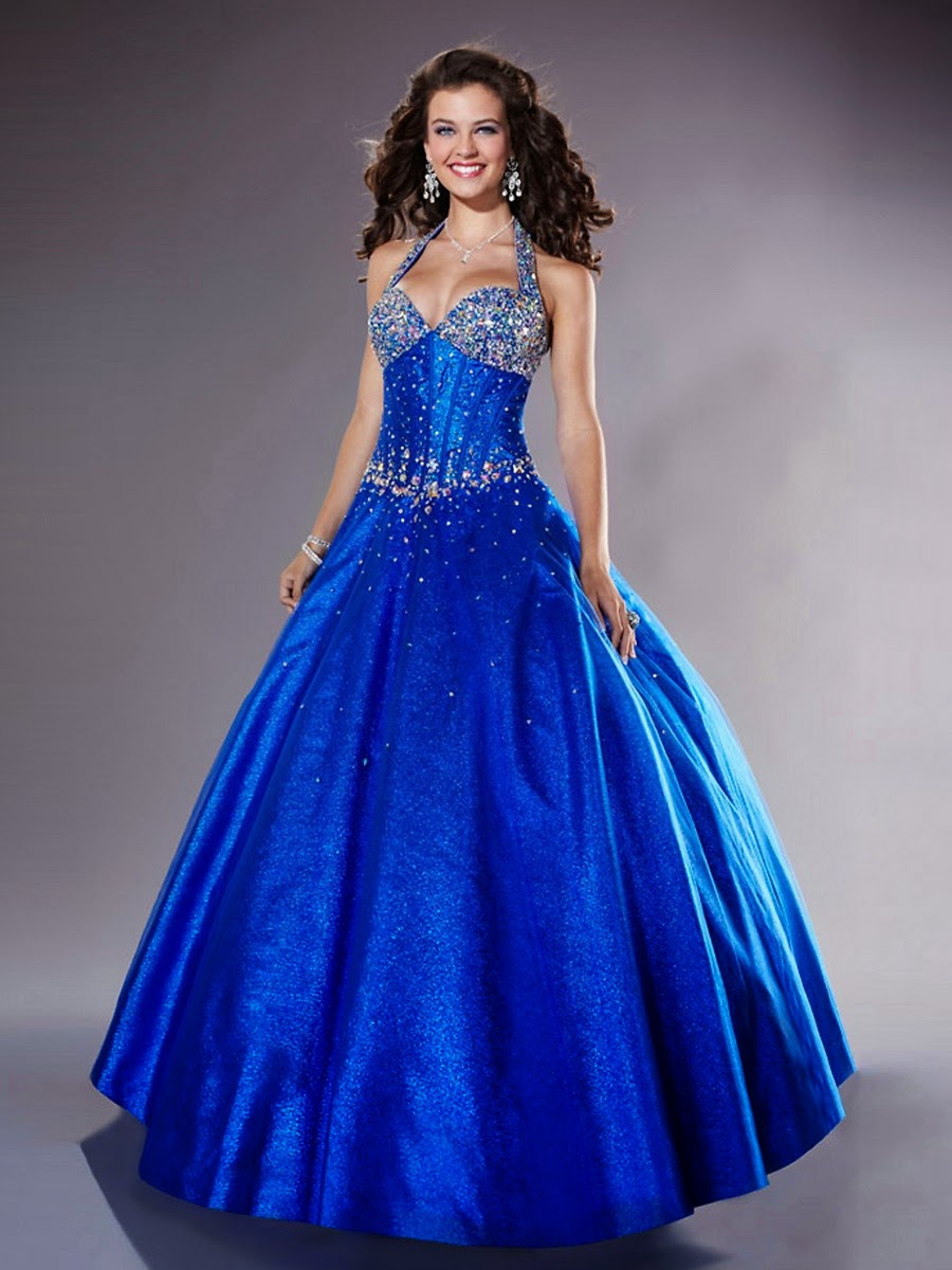 Dam Brinoword: Wedding dress cute royal blue