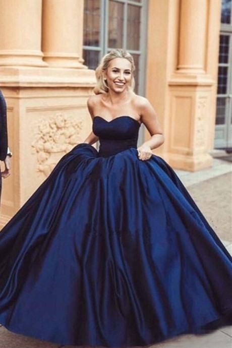 Royal Blue and Gold Quinceañera Dress