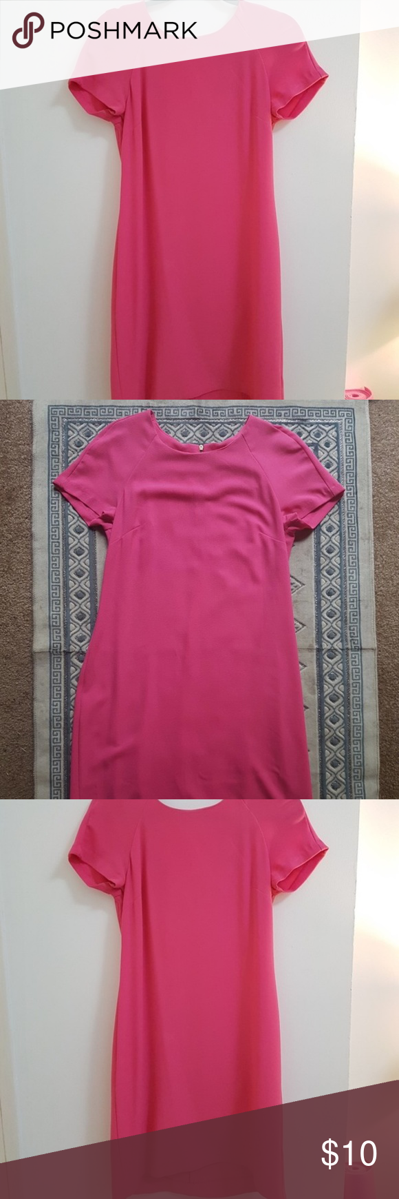 Hot Pink Shift Dress | Shift dress, Dresses, Clothes design