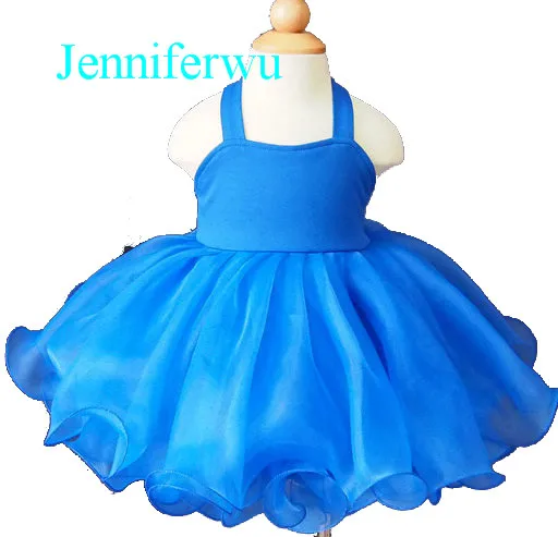 royal blue solid baby cloths for flower girl and baby girl pageant and