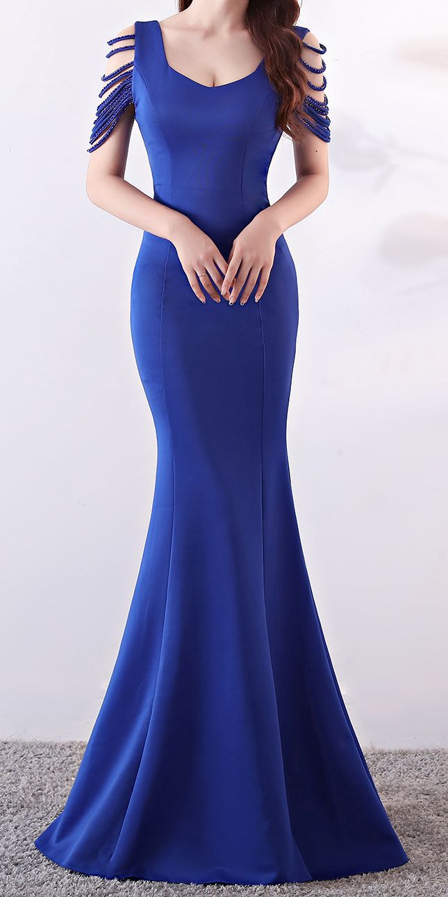Royal Blue Long Tight Evening Dress (Stunning) | Evening dresses