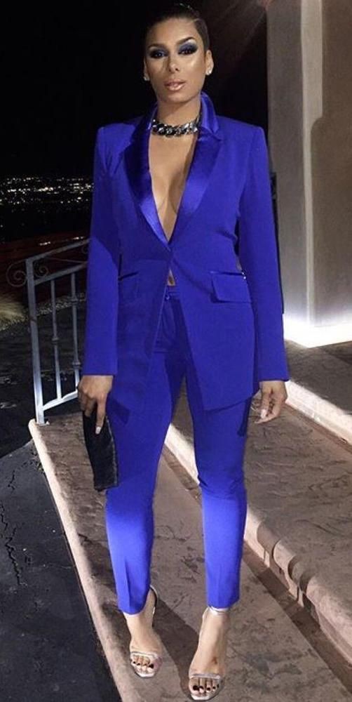 Blue Blazer Outfit Women, Formal wear, Royal blue | Blue Blazer Outfit