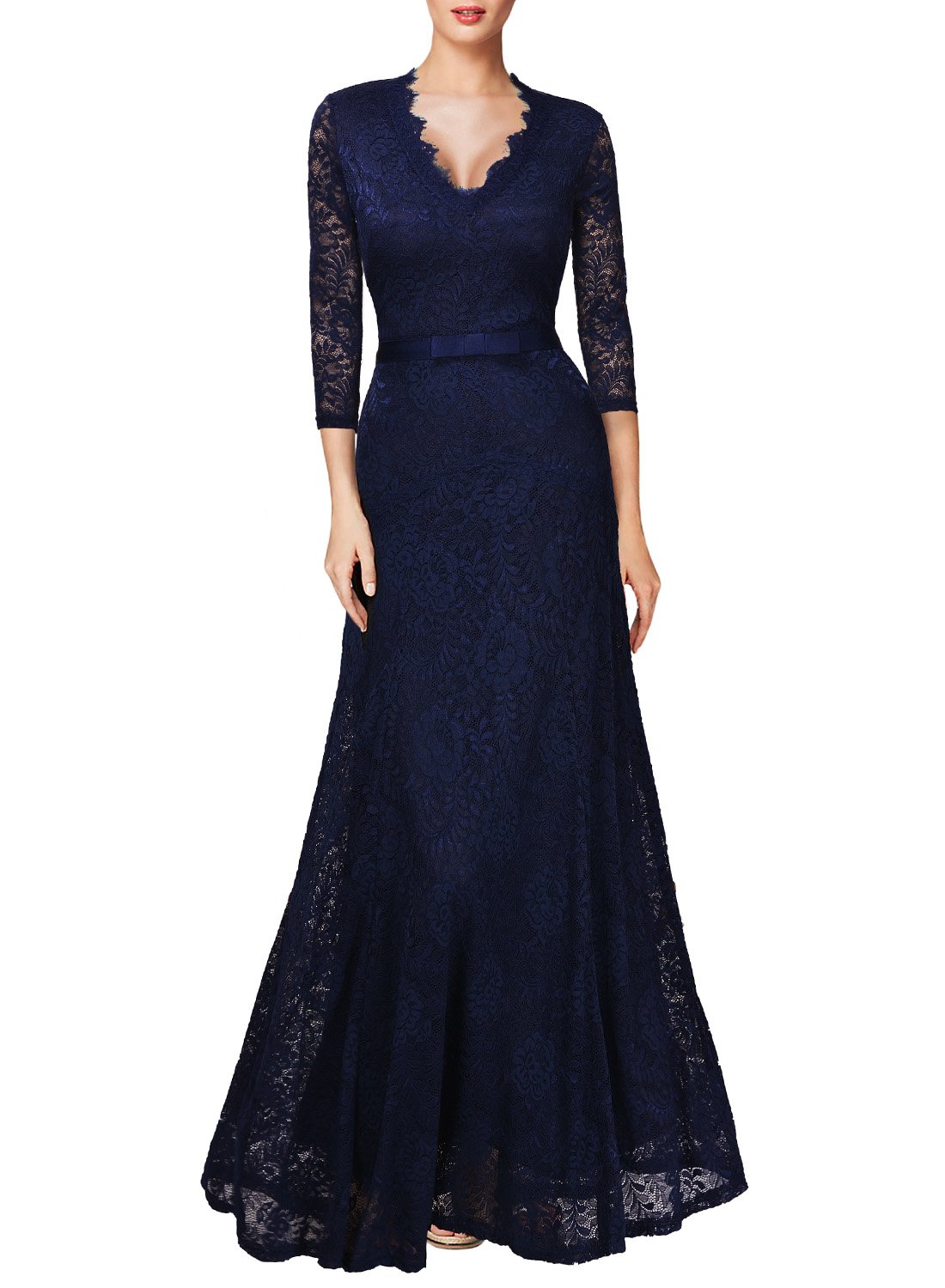 Long Navy Blue Bridesmaid Dresses: Amazon.com