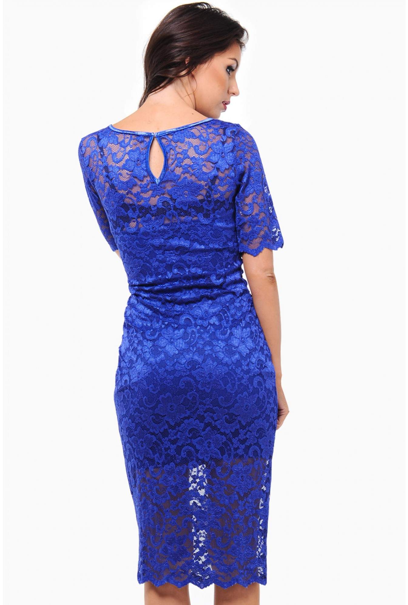 Katy Lace Dress in Royal Blue | iCLOTHING