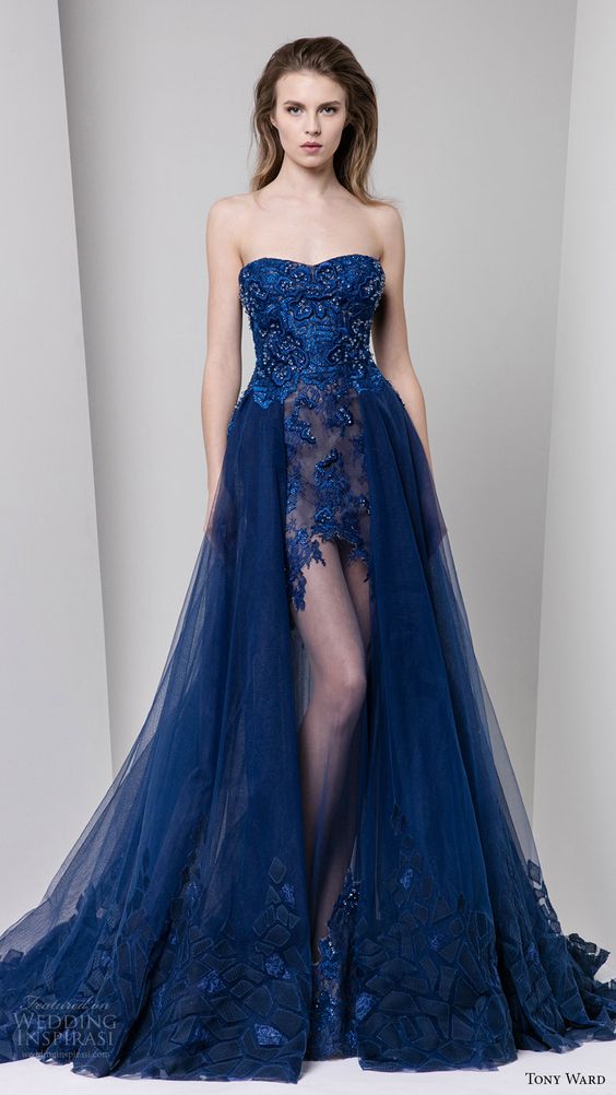 2017 Unbelievable Royal Blue Prom Dress,Beading Lace Evening Dress,Sexy