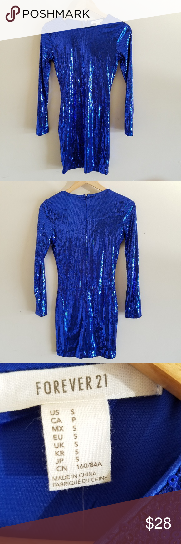 💙Forever 21 Royal Blue Sequin Dress | Blue sequin dress, Sequin dress