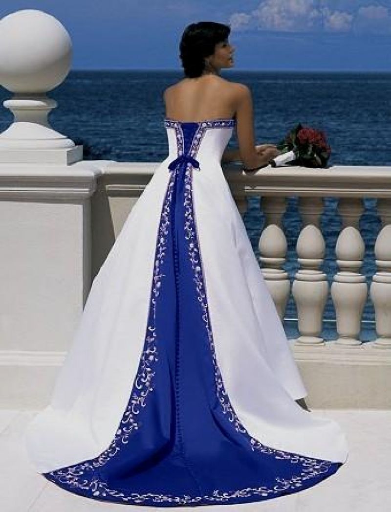 Simply Royal Blue And Silver Wedding Dresses - Allowed for you to my