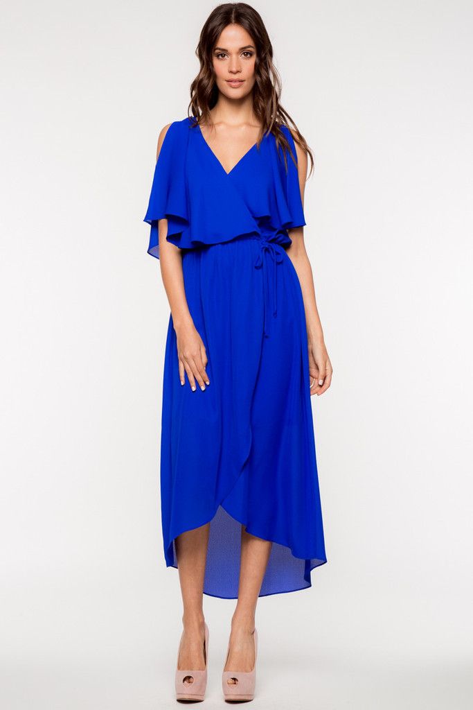 Beautiful Blue Midi Dress | Blue midi dress, Dresses, Royal blue midi dress