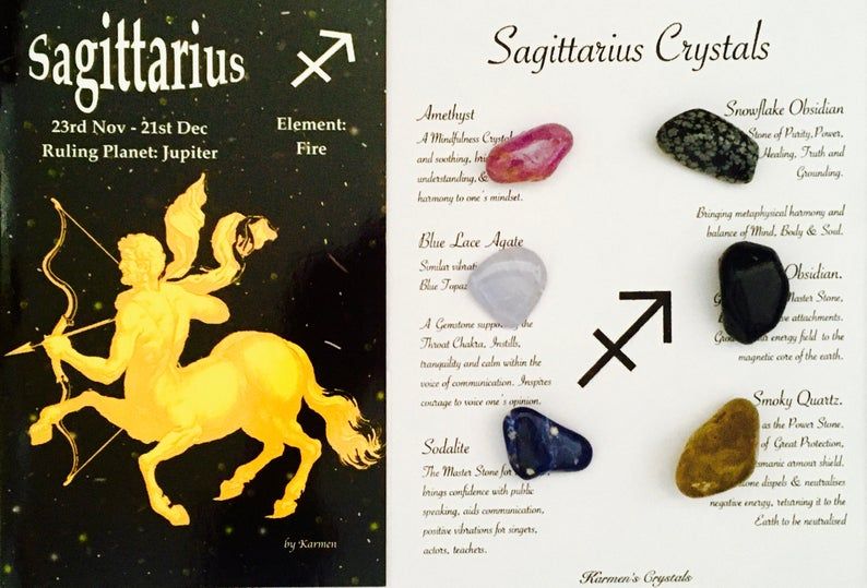 Sagittarius Birthstone Set, Sagittarius Crystal Set, Sagitarius